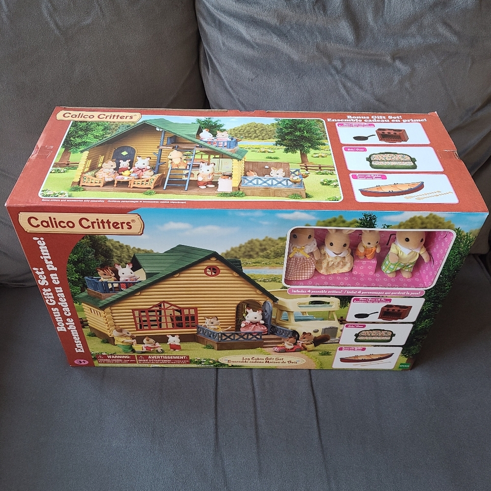 Calico Critters Log Cabin Gift Set Collectible Dollhouse 🏠